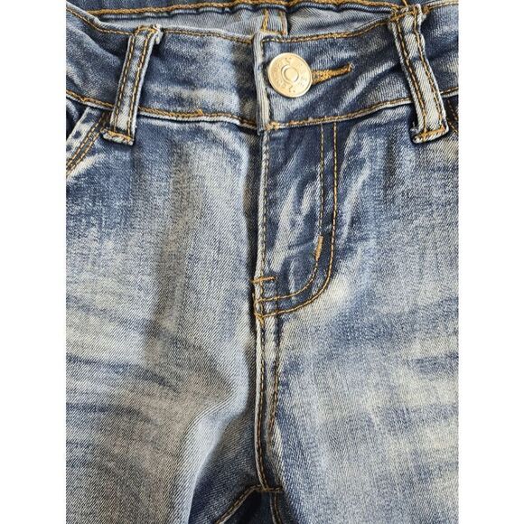 FREE CULTURE Blue Washed Y2K Women’s Junior’s Low Rise Skinny Denim Jeans Size 3 - Picture 5 of 16